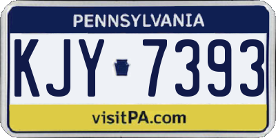 PA license plate KJY7393
