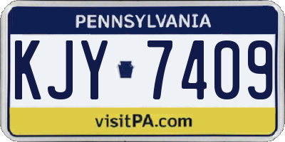 PA license plate KJY7409