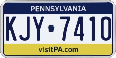 PA license plate KJY7410