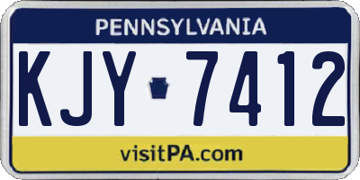 PA license plate KJY7412