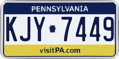 PA license plate KJY7449