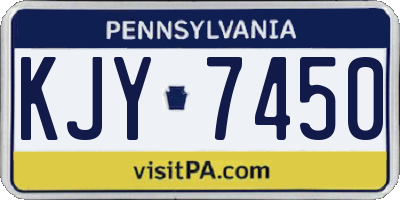 PA license plate KJY7450