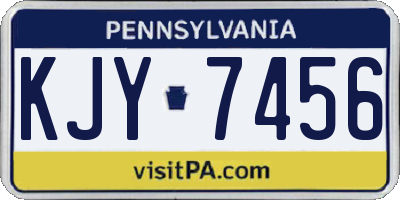 PA license plate KJY7456