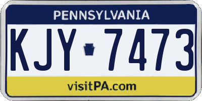 PA license plate KJY7473