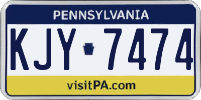 PA license plate KJY7474