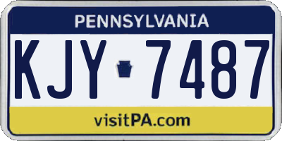 PA license plate KJY7487