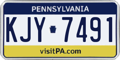 PA license plate KJY7491