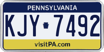 PA license plate KJY7492