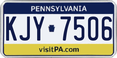 PA license plate KJY7506