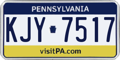 PA license plate KJY7517