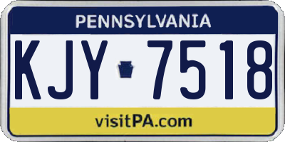 PA license plate KJY7518