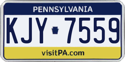 PA license plate KJY7559