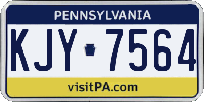 PA license plate KJY7564