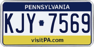 PA license plate KJY7569