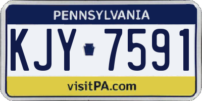 PA license plate KJY7591