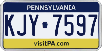 PA license plate KJY7597