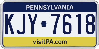 PA license plate KJY7618