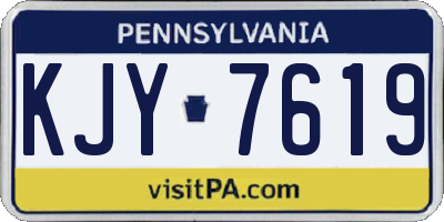 PA license plate KJY7619