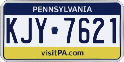 PA license plate KJY7621