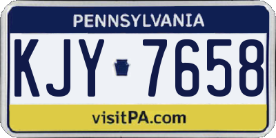 PA license plate KJY7658