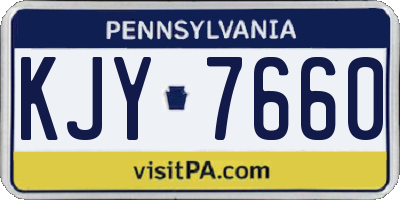 PA license plate KJY7660