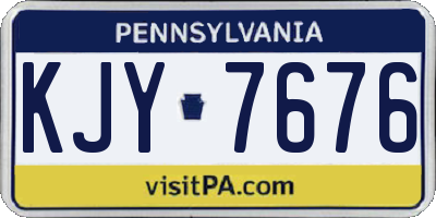 PA license plate KJY7676