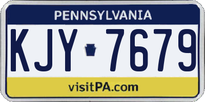 PA license plate KJY7679
