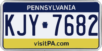 PA license plate KJY7682