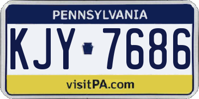 PA license plate KJY7686