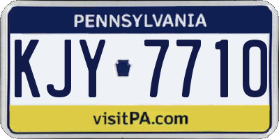 PA license plate KJY7710