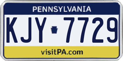 PA license plate KJY7729