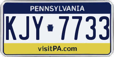 PA license plate KJY7733