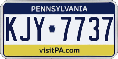 PA license plate KJY7737