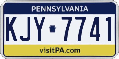 PA license plate KJY7741