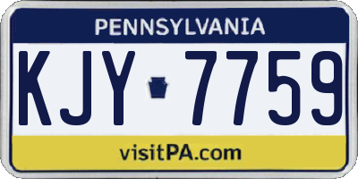 PA license plate KJY7759