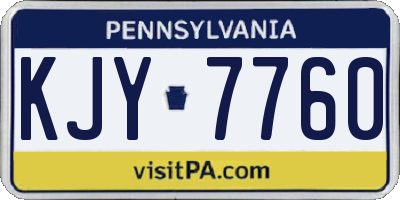 PA license plate KJY7760