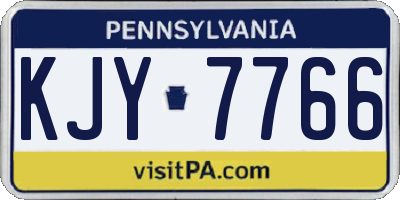 PA license plate KJY7766