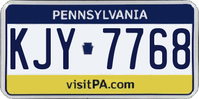 PA license plate KJY7768