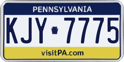 PA license plate KJY7775