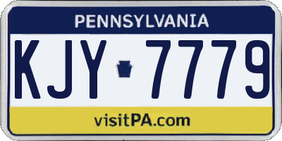 PA license plate KJY7779