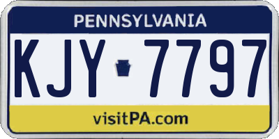 PA license plate KJY7797