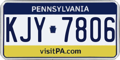 PA license plate KJY7806