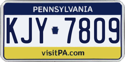PA license plate KJY7809