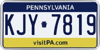 PA license plate KJY7819