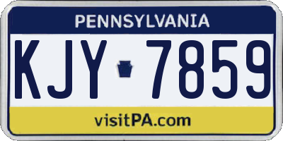 PA license plate KJY7859