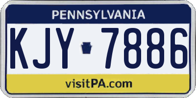 PA license plate KJY7886