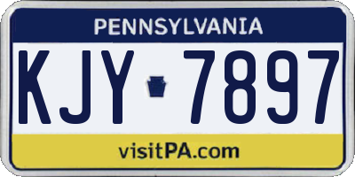 PA license plate KJY7897