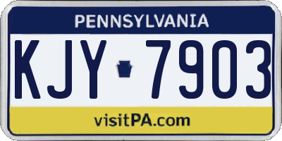 PA license plate KJY7903