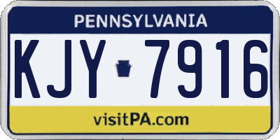 PA license plate KJY7916