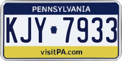 PA license plate KJY7933